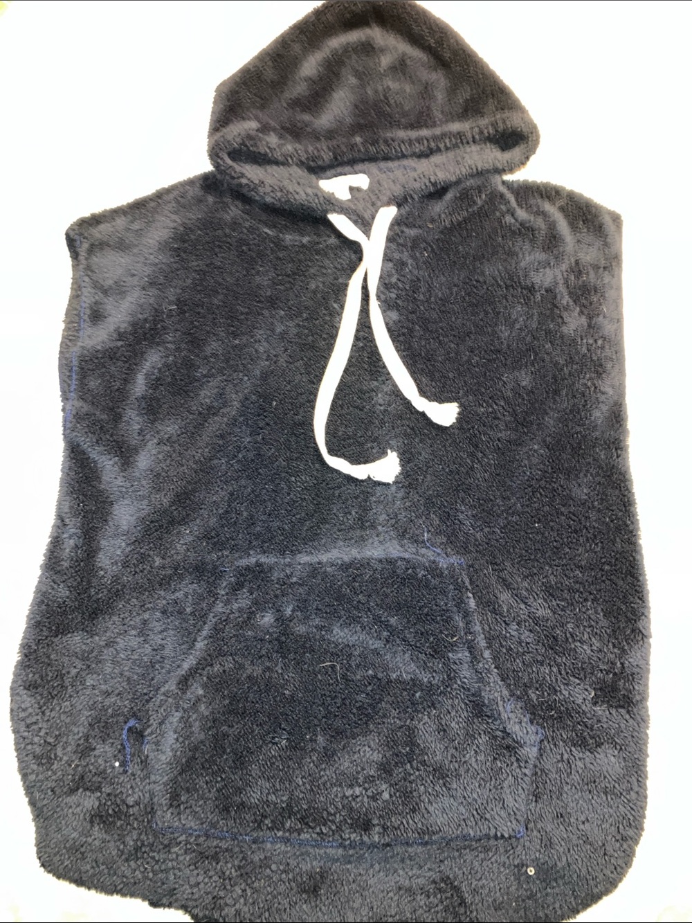 Ya Los Angeles Black Plush Hooded Crewneck Sweater